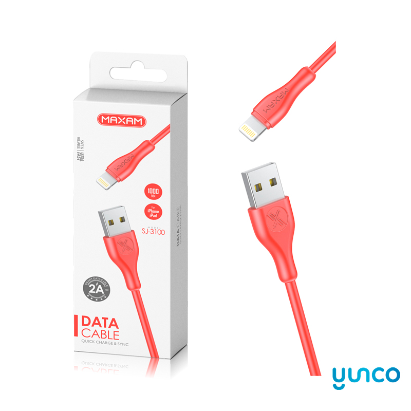 Cable USB para Iphone Ipad 1M Rojo Apple