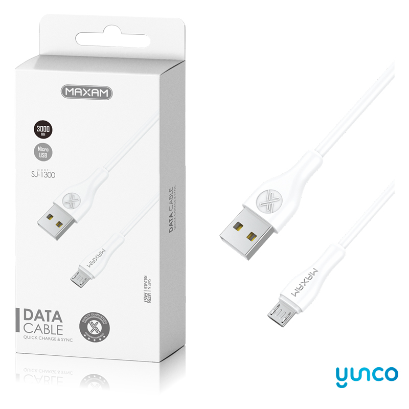 Cable USB para Android 2A 3M Blanco