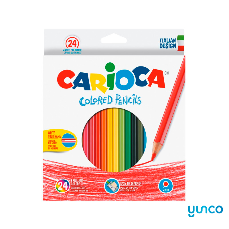 Caja 24 Lapices Colores Carioca