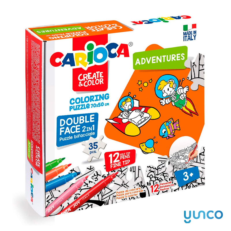 CARIOCA Coloring Puzzle Magical Princess+ 12 Boligrafo