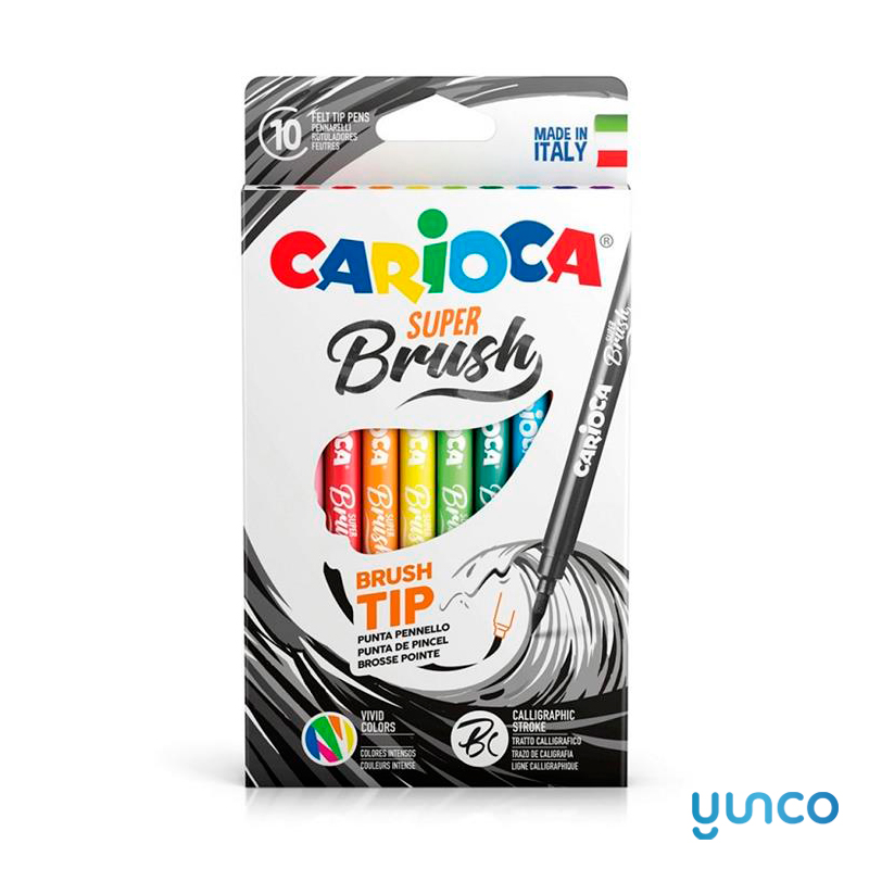 Carioca Super Brush Caja 10uds. Rotuladores