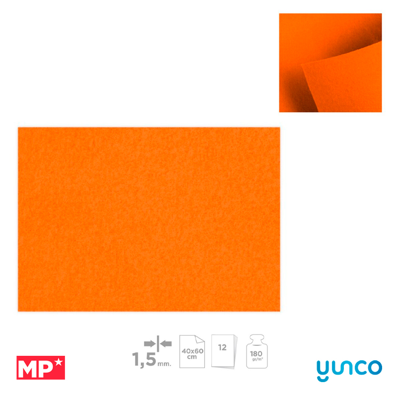 Fieltro 40X60Cm Color Naranja Mp