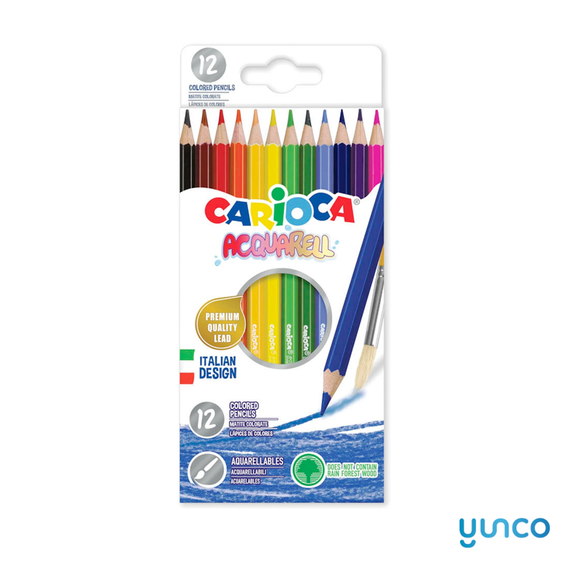 Lápiz de Color Pack de 12 CARIOCA Acuarela (Multicor)