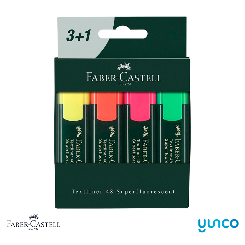 Pack 4 Subrayadores Faber Castell