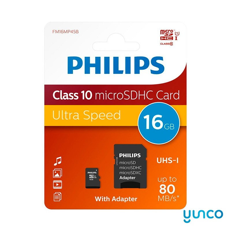 Tarjeta Micro Sd 16 Gb Philips